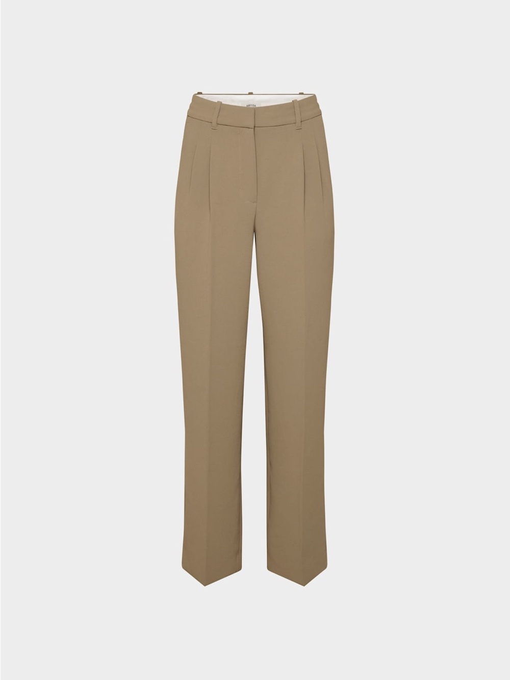 Aritzia The Effortless Pant Crepette Taupe High Rise Wide Leg Size 4